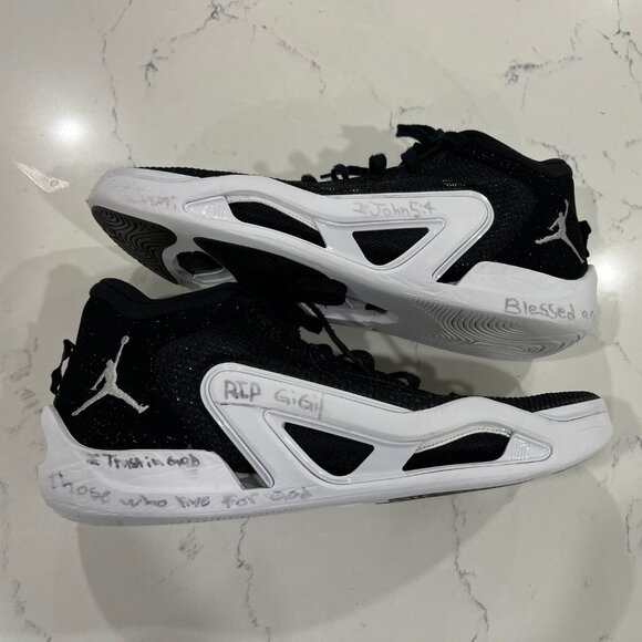 Air Jordan Tatum Basketball Shoe Men\'s Black/White Used SIZE 16 main image 7